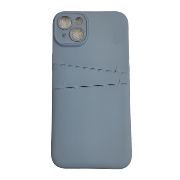 iPhone 14 Plus -kuori - mikrokuituinen silikoni Kaksinkertainen korttipaikka