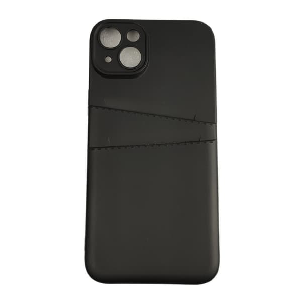 iPhone 14 Plus -kuori - mikrokuituinen silikoni Kaksinkertainen korttipaikka