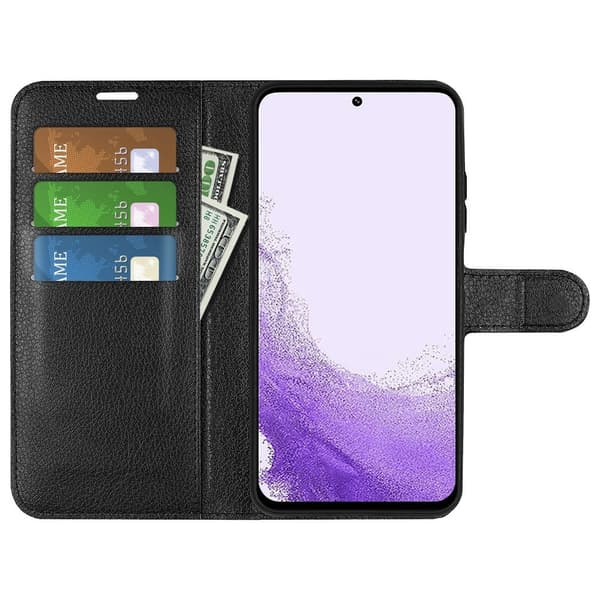 Nordic Covers Samsung Galaxy S23 Kotelo Litchi Raven Black