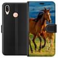 Miniatyrbillede 1 af 3: Huawei P20 lite Tegnebogsetui Løbende heste