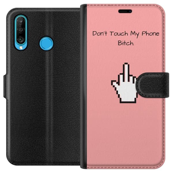 Huawei P30 lite Plånboksfodral Rör ej min telefon!