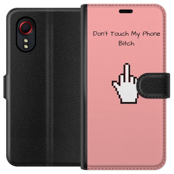 Samsung Galaxy Xcover 5 Lompakkokotelo Älä koske minun puhelimeen!
