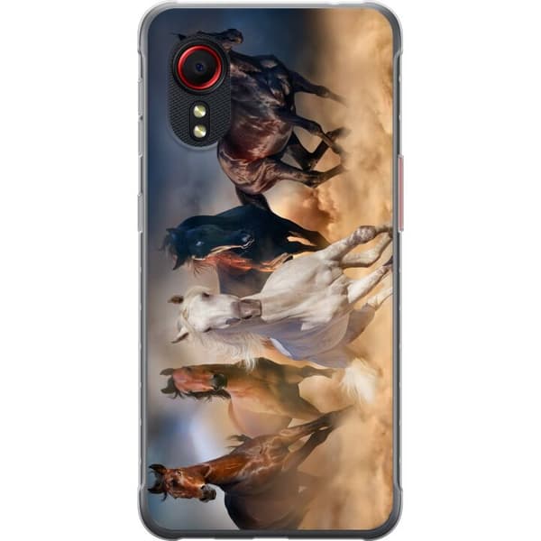 Samsung Galaxy Xcover 5 Läpinäkyvä kuori Hevoset