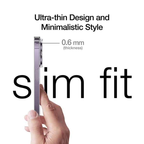 Just Mobile iPhone 14 Pro Kuori TENC Slim Fit Läpinäkyvä Kirkas