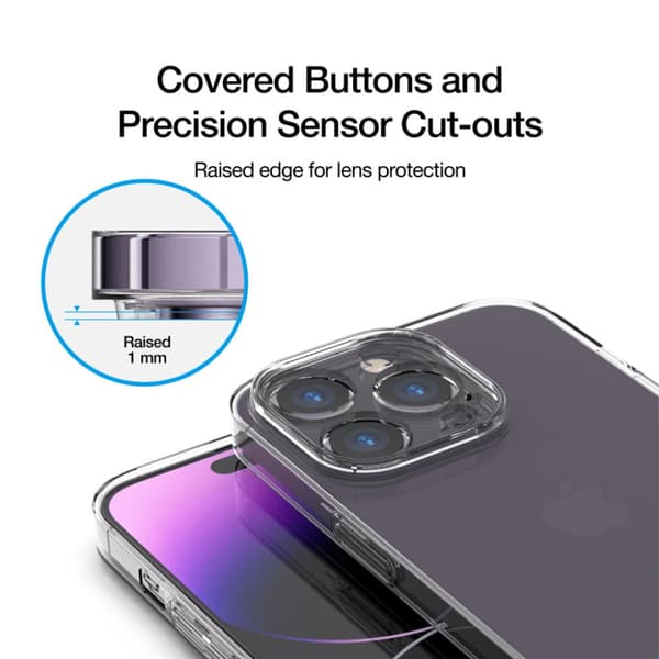 Just Mobile iPhone 14 Pro Kuori TENC Slim Fit Läpinäkyvä Kirkas
