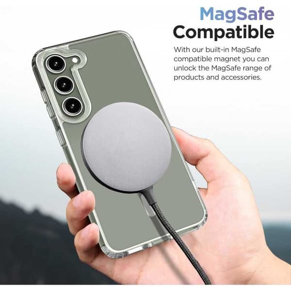 Samsung S23 Transparent stødabsorberende cover MagSafe-kompatibel