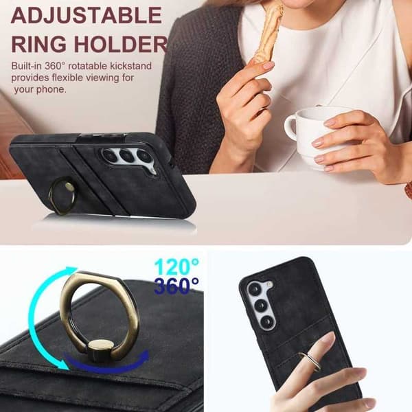 Samsung S23 mobilcover med kortholder Retro V4