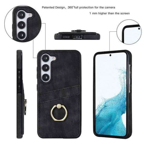 Samsung S23 mobilcover med kortholder Retro V4