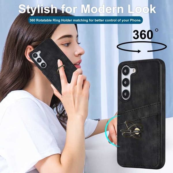 Samsung S23 mobilcover med kortholder Retro V4