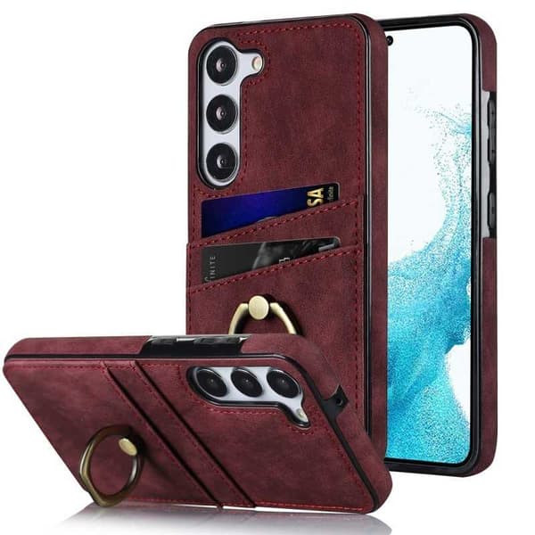 Samsung S23 mobilcover med kortholder Retro V4