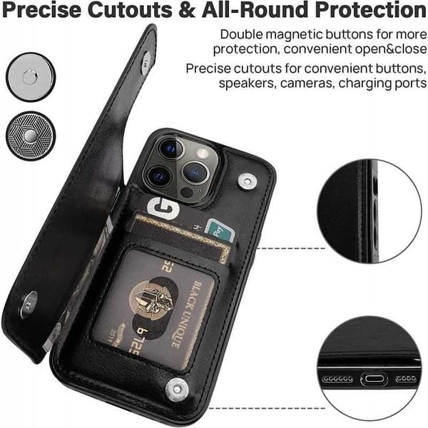 iPhone 13 Pro Shockproof Cover Kortholder 3-SLOT Flippr