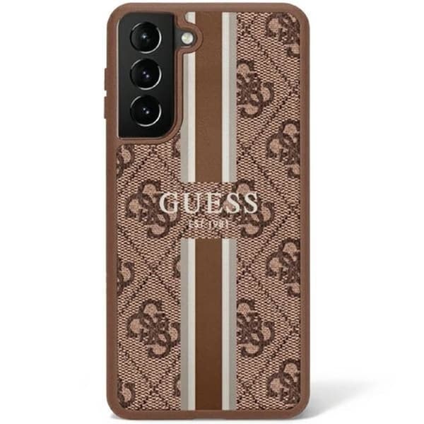 Guess Hardcase 4G printed stripe Samsung Galaxy S23 - Brun
