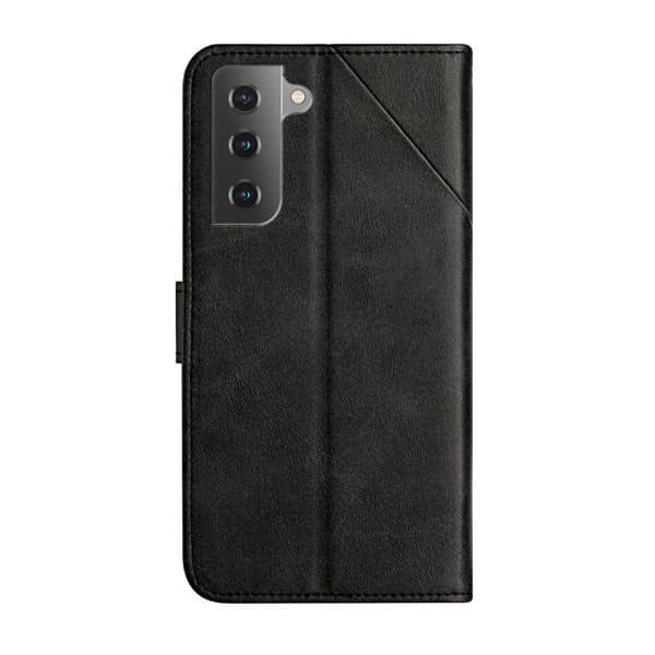 SKALO Samsung S23 Embossed Plånboksfodral i PU-Läder - Svart