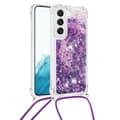 Pikkukuva 6 / 6: SKALO Samsung S23 Juoksuhiekka Glitter Mobile kaulapanta - Violetti