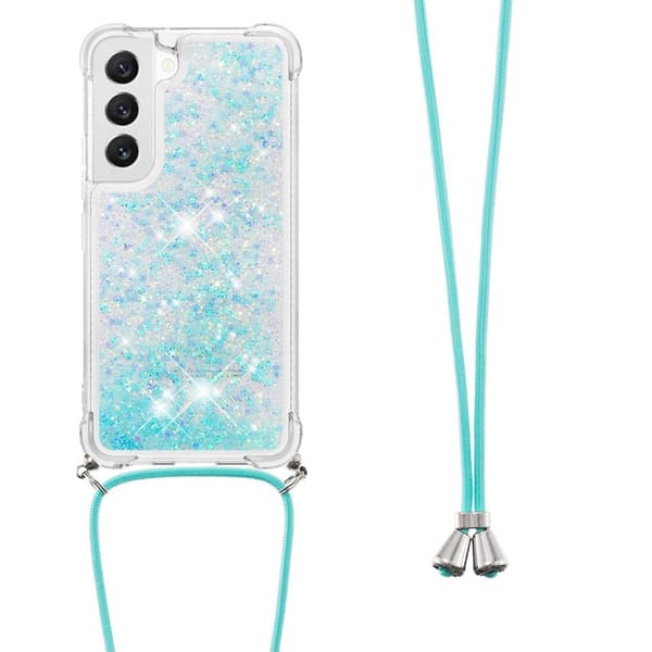 SKALO Samsung S23 Kvicksand Glitter Mobile Collar - Turkis