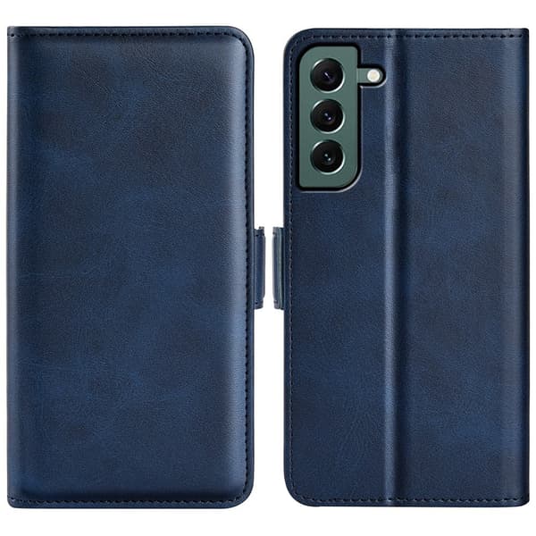 SKALO Samsung S23 Plus Premium Wallet Flip Cover - Blå