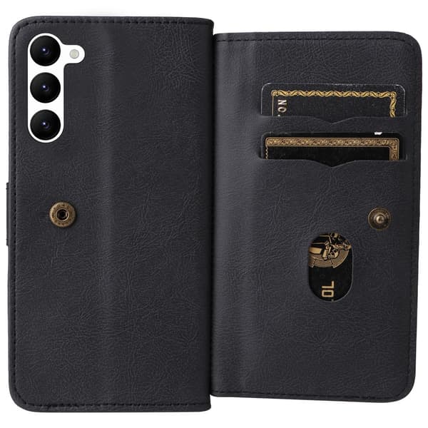 SKALO Samsung S23 Plus 10-RUM Flip Cover - Sort