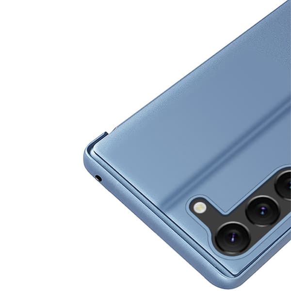 SKALO Samsung S23 Plus Clear View Mirror Lompakko - Ruusukulta