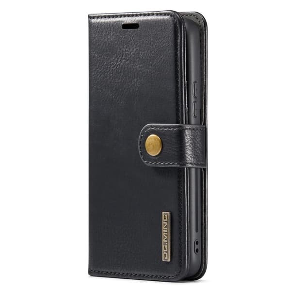 DG MING Samsung S23 Plus 2-in-1 magneetti lompakkokotelo - Musta