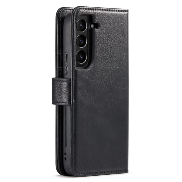 DG MING Samsung S23 Plus 2-in-1 magneetti lompakkokotelo - Musta