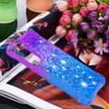 Pikkukuva 6 / 6: SKALO Samsung S23 Plus Juoksuhiekka Glitter Sydämet TPU kuori - Violetti-Sininen