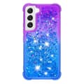 Pikkukuva 2 / 6: SKALO Samsung S23 Plus Juoksuhiekka Glitter Sydämet TPU kuori - Violetti-Sininen