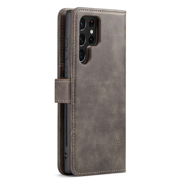 DG MING Samsung S23 Ultra 2-i-1 Magnet Pungetui - Grå