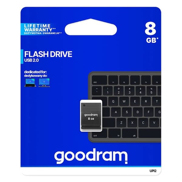 GOODRAM 8GB UPI2 MiniDrive USB 2.0 - Svart