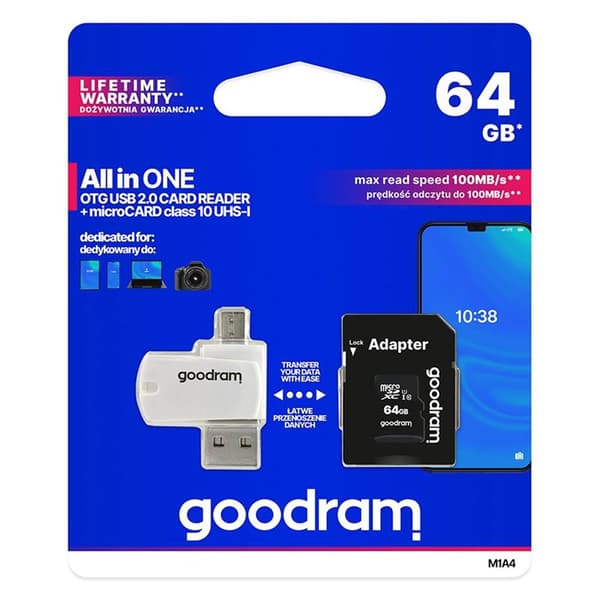 GOODRAM 64GB microCARD all in one cl10 UHS I