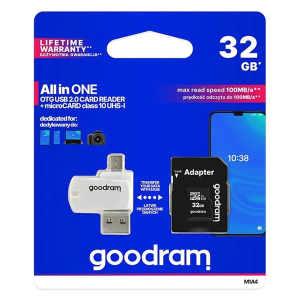 GOODRAM 32GB microCARD all in one cl10 UHS I