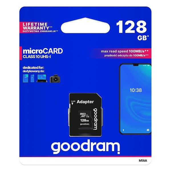 GOODRAM 128GB microCARD cl10 UHS-I + adapter
