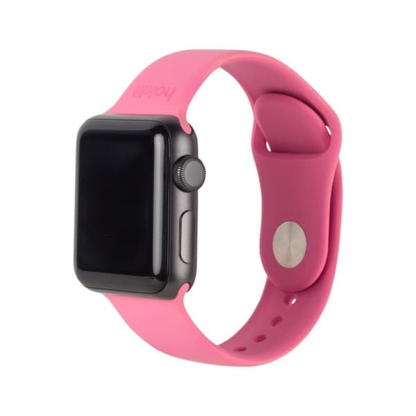 holdit Apple Watch 44/45/46mm/Apple Watch Ultra Ranneke Silikoni Bright Pink