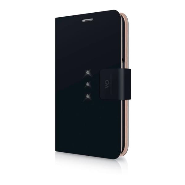 White Diamonds Booklet Case Crystal Til Samsung Galaxy S7 Sort
