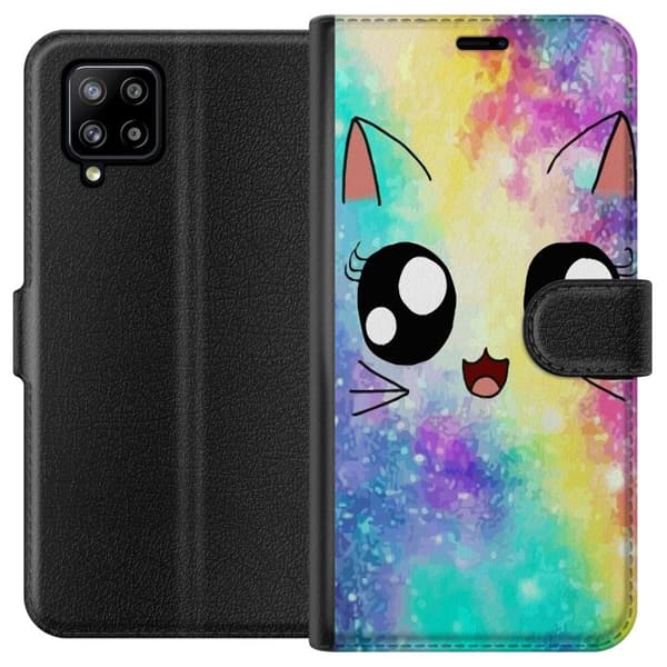 Samsung Galaxy A42 5G Lommeboketui Søt Katt Galakse