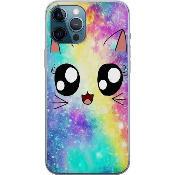 Apple iPhone 12 Pro Max Gennemsigtig cover Sød Kat Galaxy