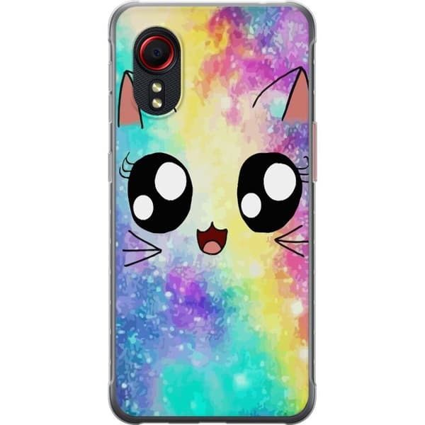 Samsung Galaxy Xcover 5 Gennemsigtig cover Sød Kat Galaxy