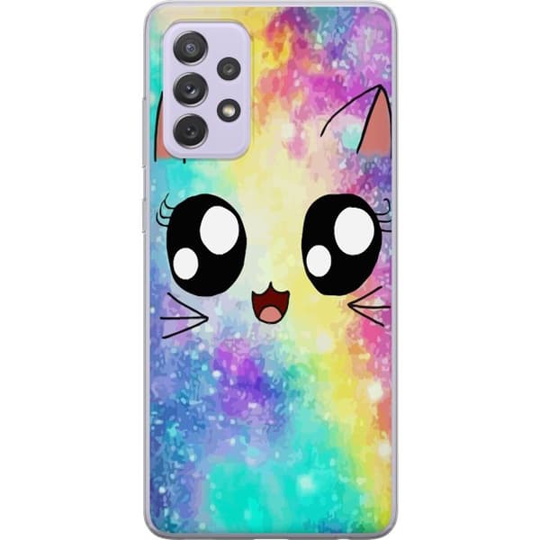 Samsung Galaxy A52s 5G Gennemsigtig cover Sød Kat Galaxy