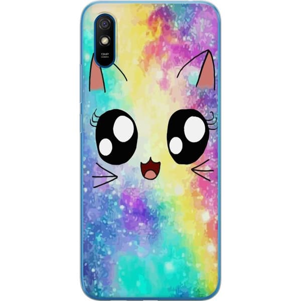 Xiaomi Redmi 9AT Gennemsigtig cover Sød Kat Galaxy