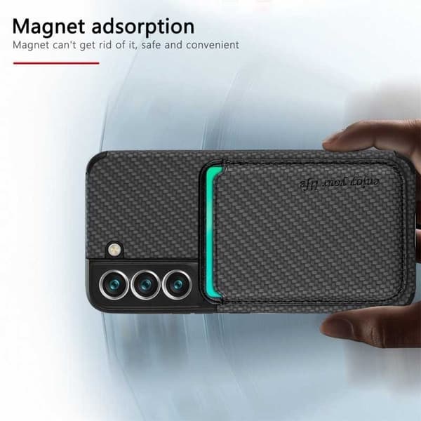 Iskunkestävä kuori Magsafe RFID:llä magneettikorttipidikkeellä S23 Plus