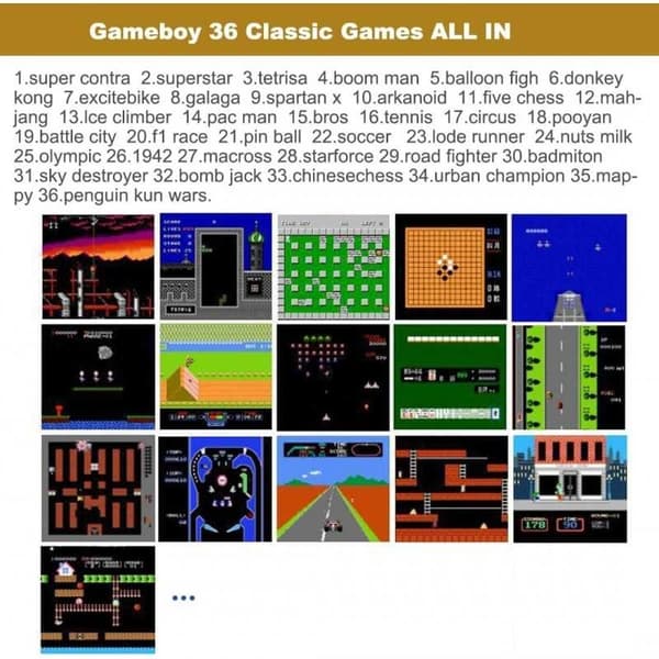 Samsung S22 Plus Klassisk Gameboy Skal Färgskärm | 36st Små Spel