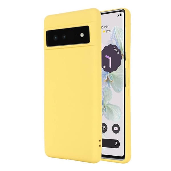 Liquid silikone cover Google Pixel 7A - Gul