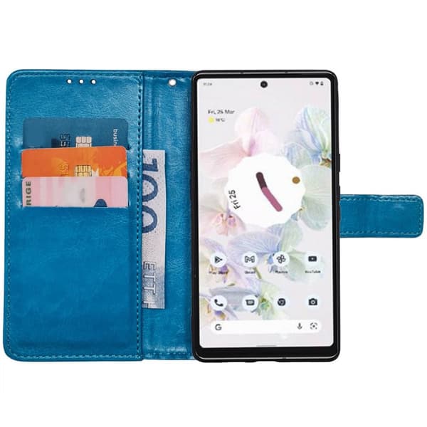 Mobil lommebok 3-kort Google Pixel 7A - Lyseblå