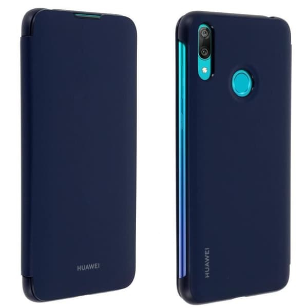 Hus - HUAWEI - Y7 2019 - Flipetui - Heltäckande skydd - Kortfack - Blå
