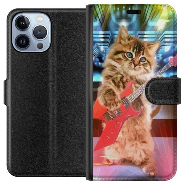Apple iPhone 13 Pro Max Tegnebogsetui Kattunge Elgitar