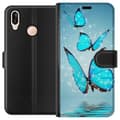 Miniatyrbillede 1 af 3: Huawei P20 lite Tegnebogsetui Glitrende Sommerfugle
