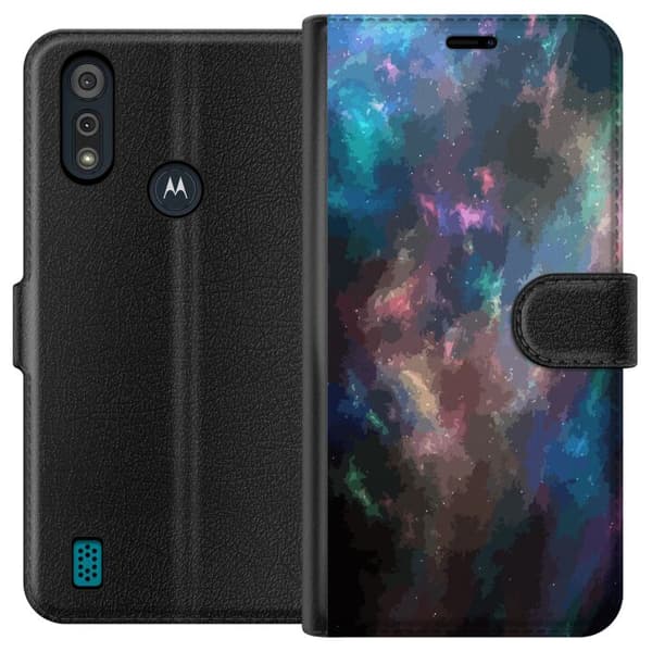 Motorola Moto E6i Lompakkokotelo Galaksi Marmori
