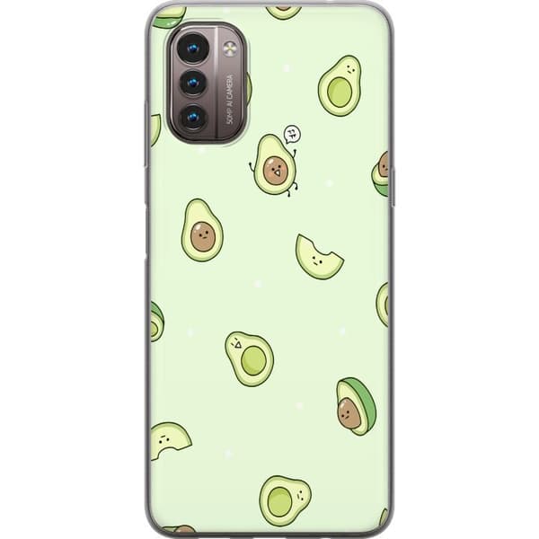 Nokia G21 Läpinäkyvä kuori Iloinen Avokado