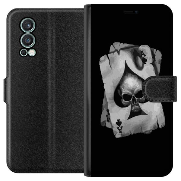 OnePlus Nord 2 5G Lommeboketui Hodeskall Kortspill