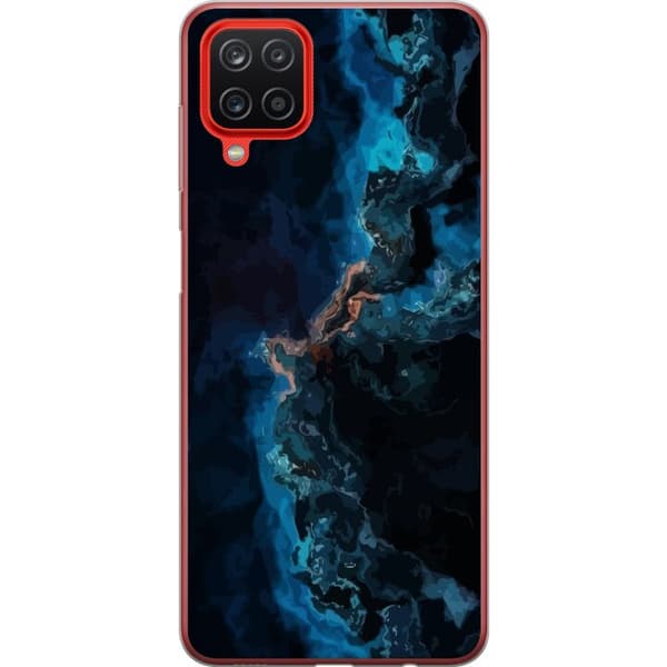 Samsung Galaxy A12 Gennemsigtig cover Galakse Marmor