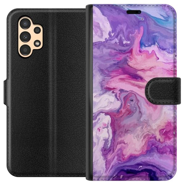 Samsung Galaxy A13 Tegnebogsetui Marmor Lilla